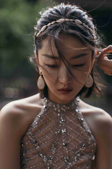 周冬雨裸色露背礼服高清造型图出炉