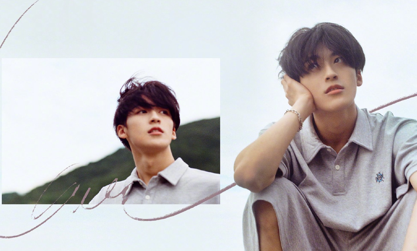 何洛洛蘑菇头造型海边胶片大片