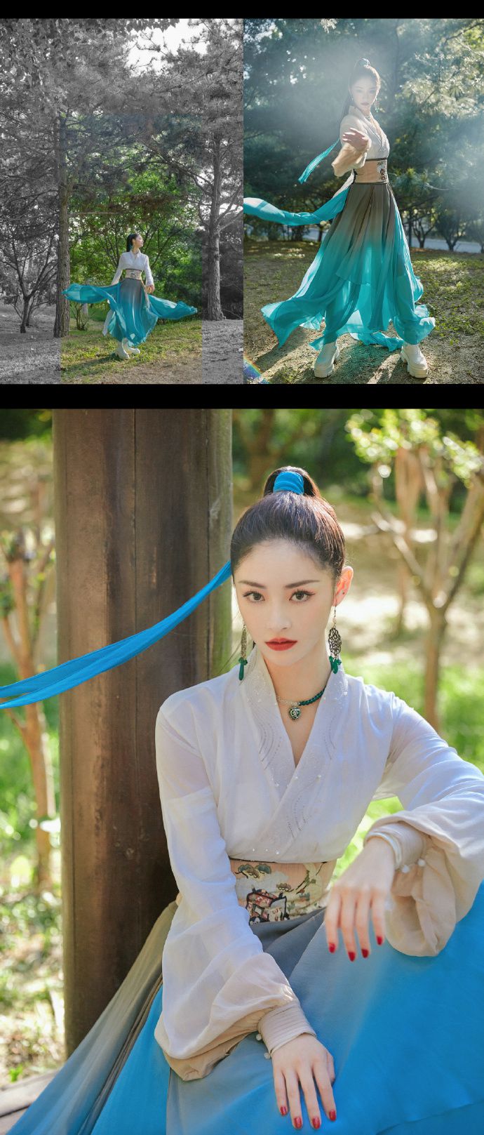 周洁琼水墨古风造型又美又飒写真