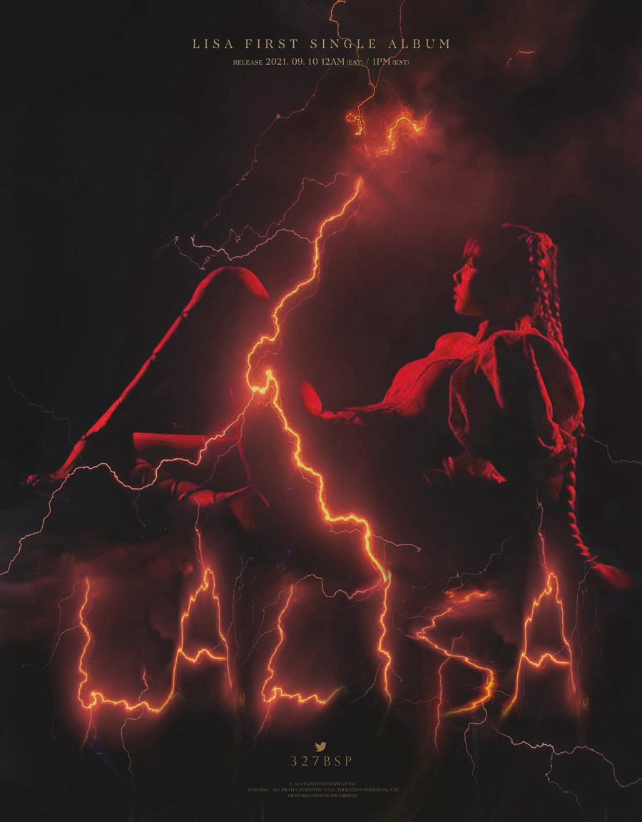 LISA首张单曲回归预告照化身长发辣妹