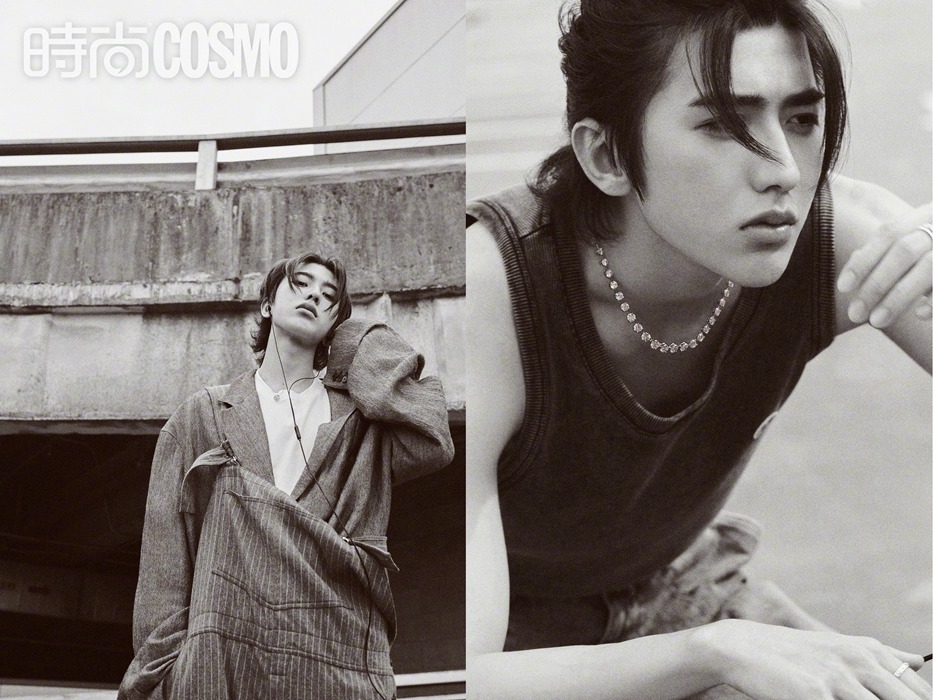 蔡徐坤时尚cosmo十月刊硬汉封面造型写真