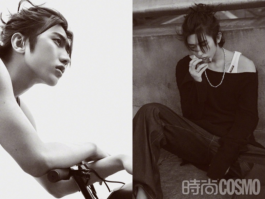 蔡徐坤时尚cosmo十月刊硬汉封面造型写真