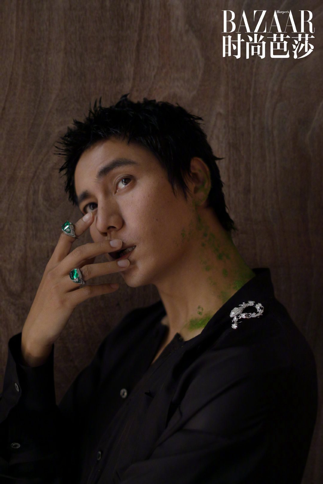 李冰冰陈坤气场十足芭莎合体封面高清照片