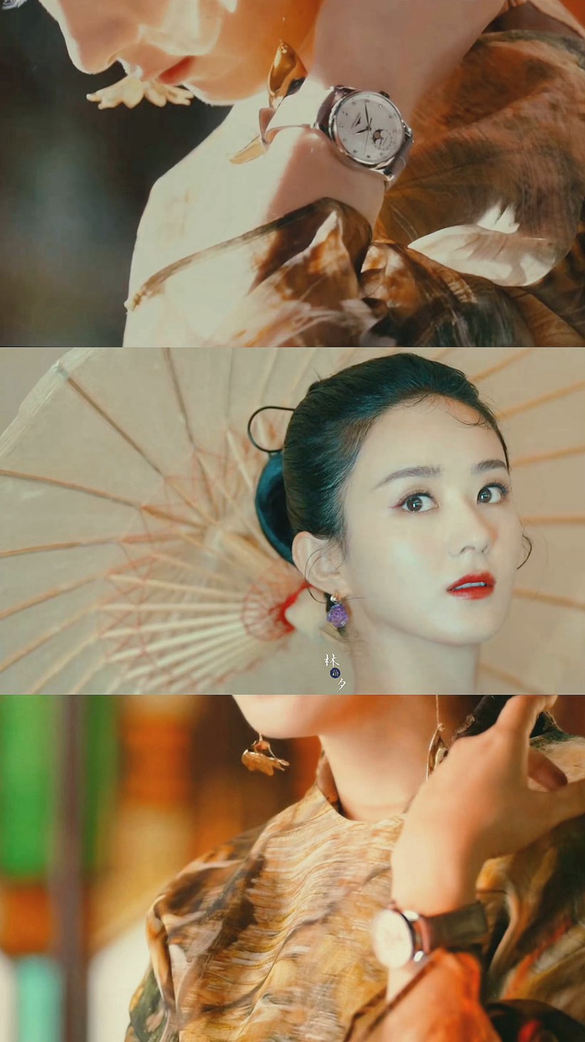 赵丽颖写意国风大片撑伞回眸好有氛围感