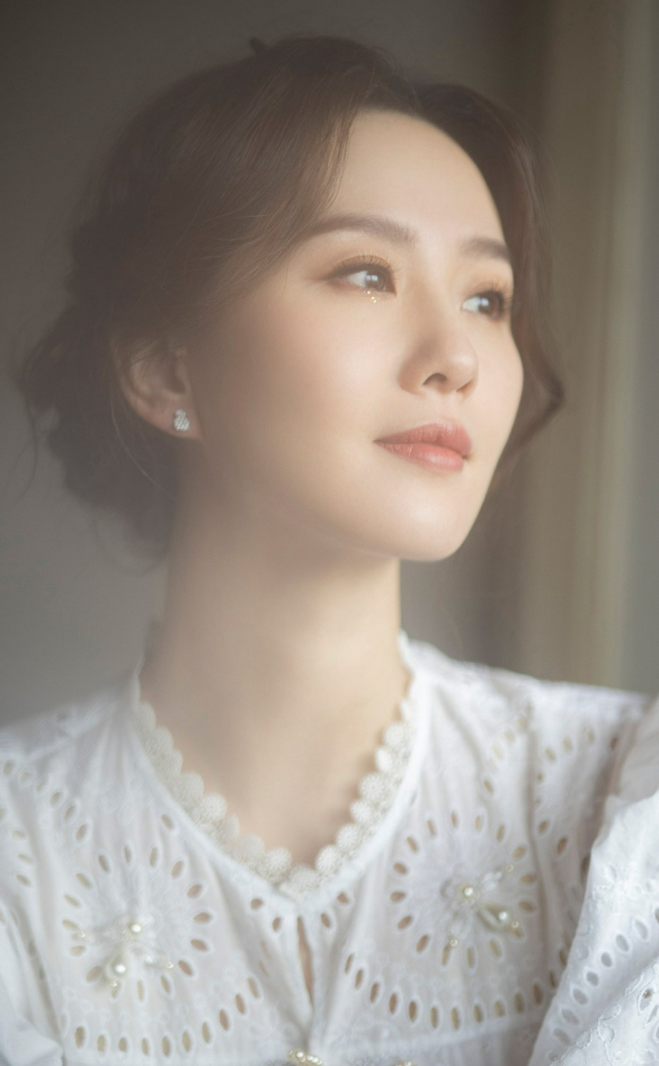 刘诗诗盘发造型气质优雅写真美照