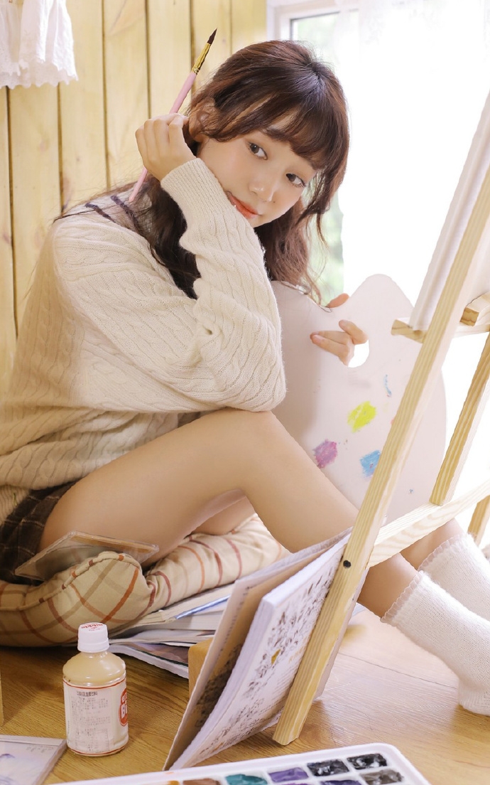 小清新美女白皙大长腿私房写真