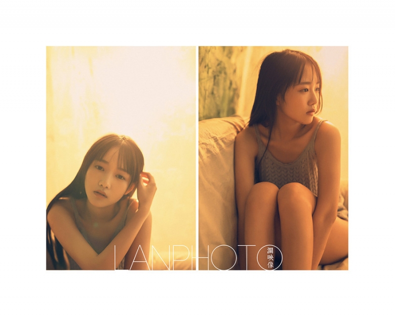 性感少女吊带香肩室内个人写真