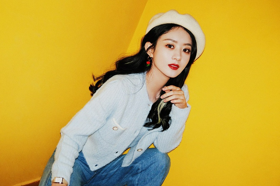 赵丽颖秋日造型尽显温柔可人写真