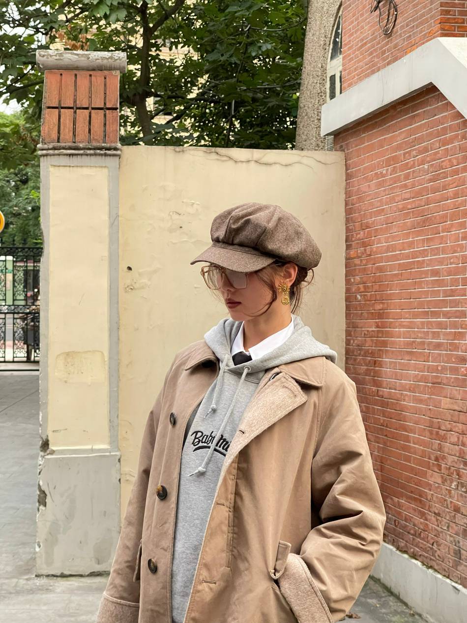 刘诗诗英伦风造型氛围感十足写真