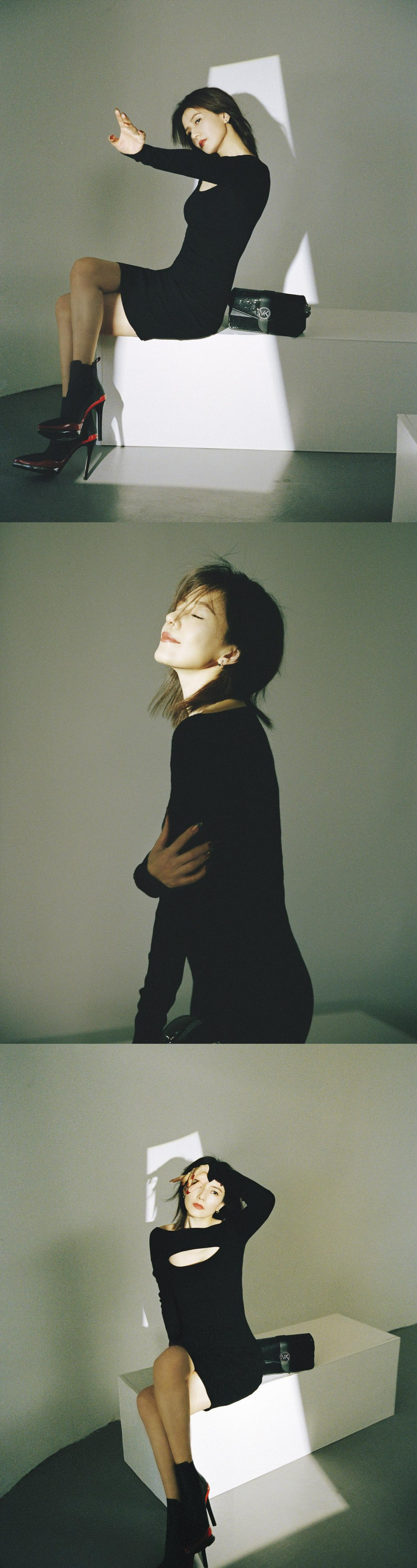 高圆圆冬日光影下氛围感十足写真