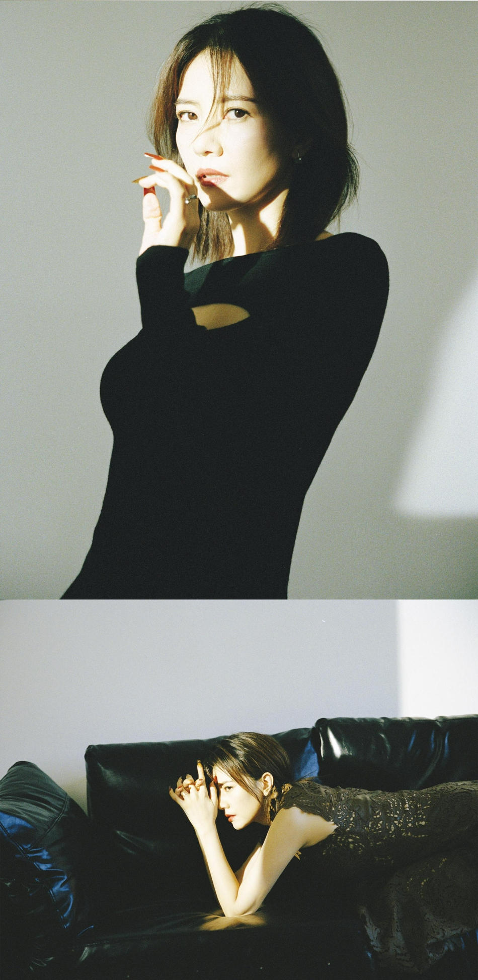 高圆圆冬日光影下氛围感十足写真