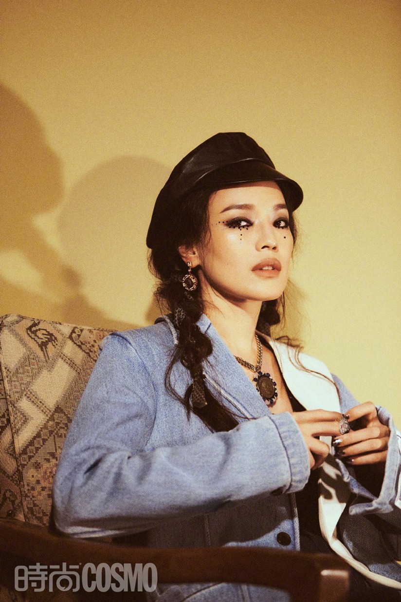 舒淇《时尚cosmo》黑色泪滴酷飒冷艳封面写真