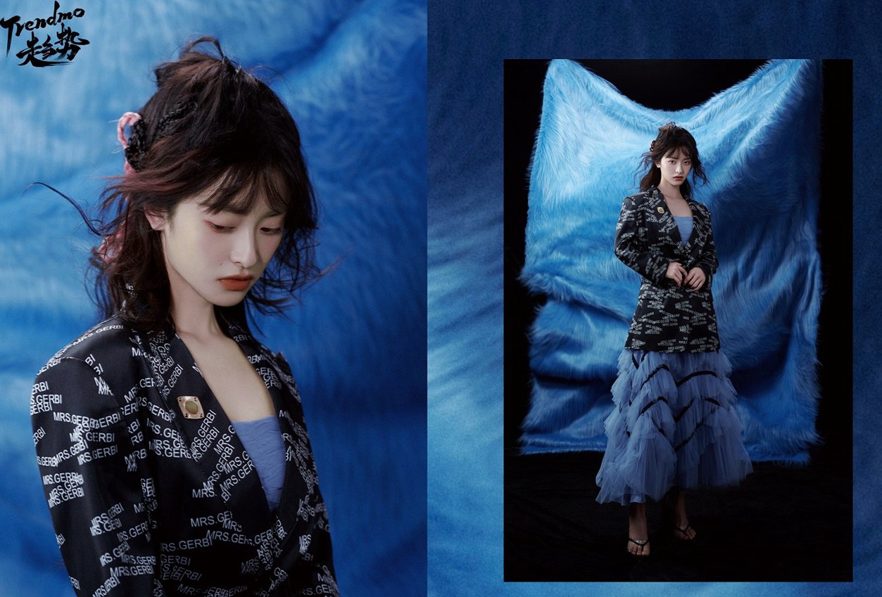 沈月泪痕妆《trendmo》写真易碎感氛围拉满 ​