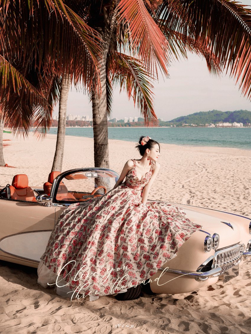 迪丽热巴花仙子红毯造型娇艳迷离胶片风大片