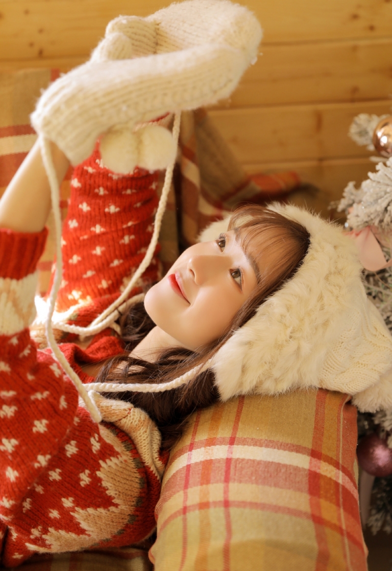 圣诞美女白丝美腿纤细修长图片