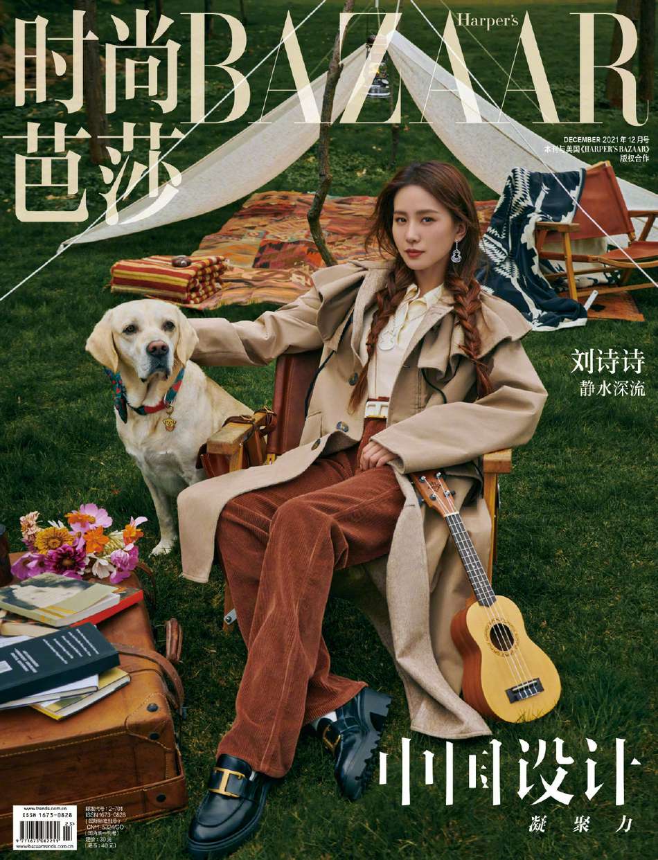 刘诗诗复古造型尽显飒爽柔美写真