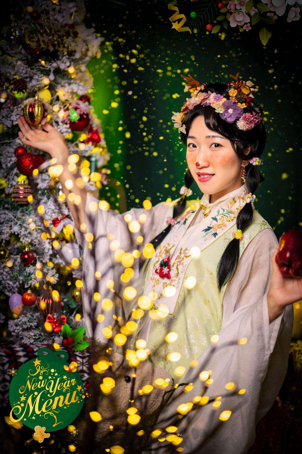 汉服少女俏皮可爱圣诞节写真集