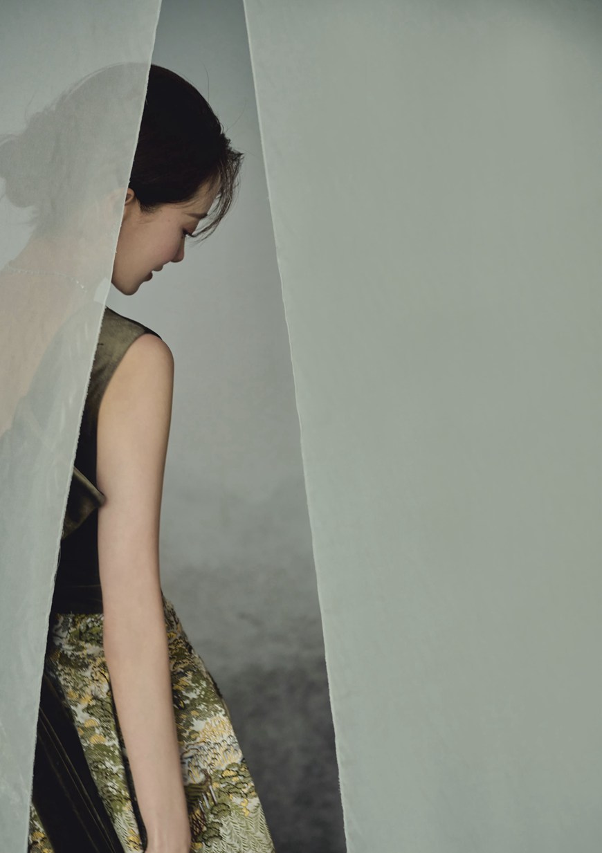 张小斐的礼服上绣的是大观园吗？张小斐金鸡奖古典韵味造型写真