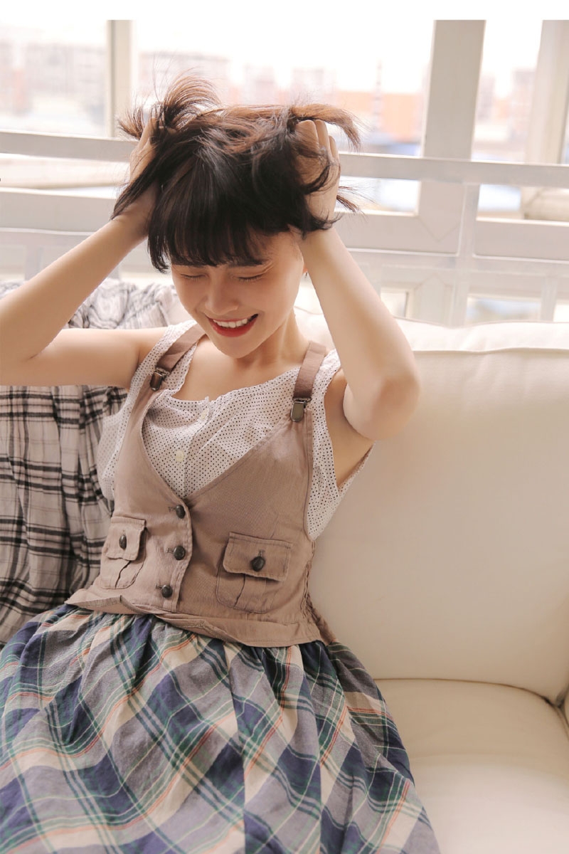 双眼皮卧蚕女生漂亮清新短发精品套图