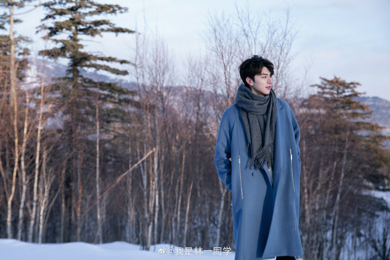 林一雪地氛围感生日大片置身雪景韩剧男主即视感
