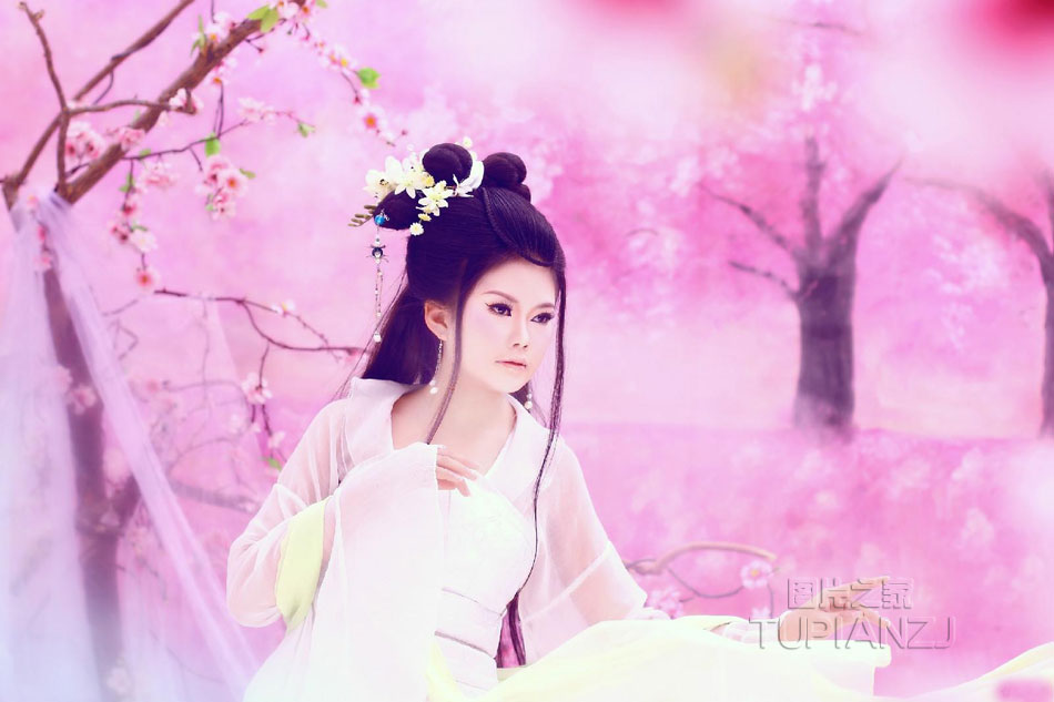 唯美梦幻般清纯古典少女之葬花