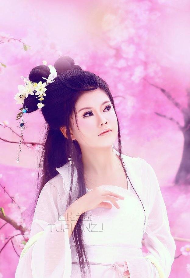 唯美梦幻般清纯古典少女之葬花