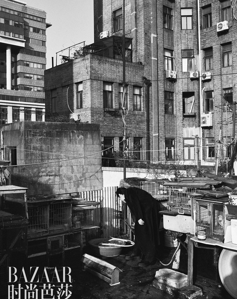 胡歌城市之上芭莎大片黑白电影质感故事感十足