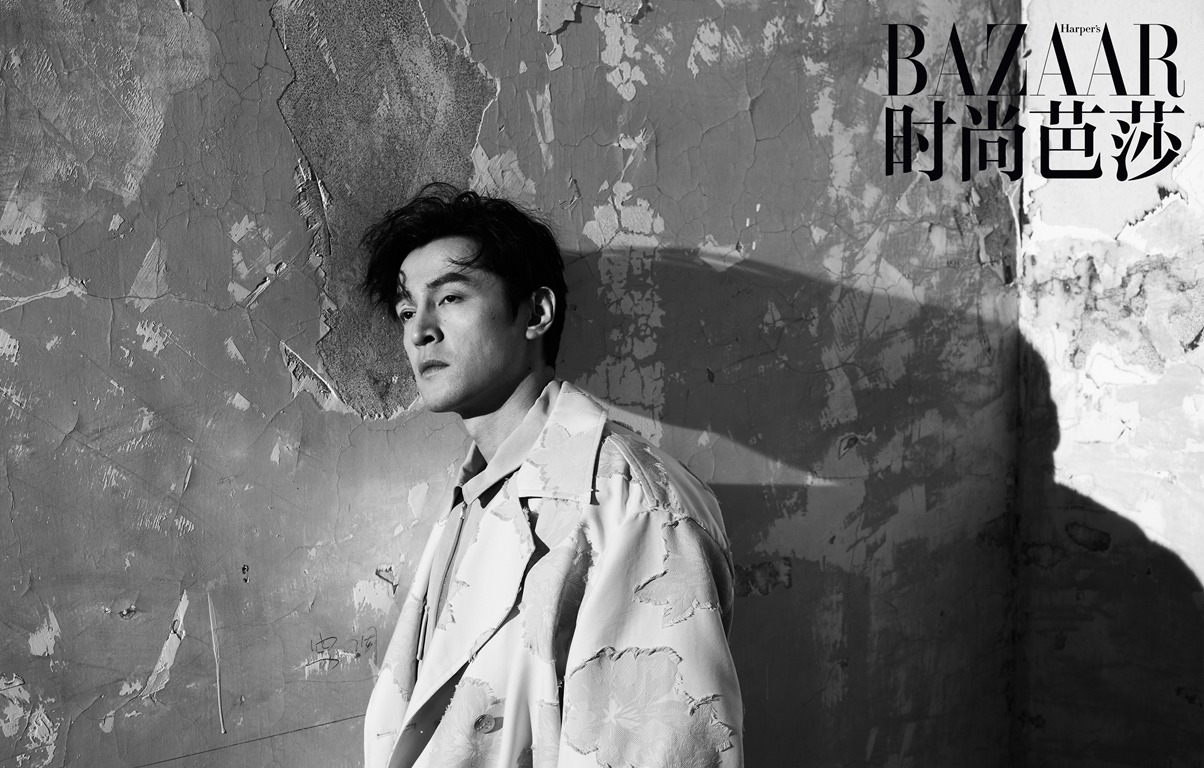 胡歌城市之上芭莎大片黑白电影质感故事感十足