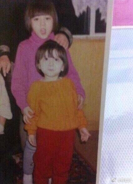 迪丽热巴小时候出道前的图片