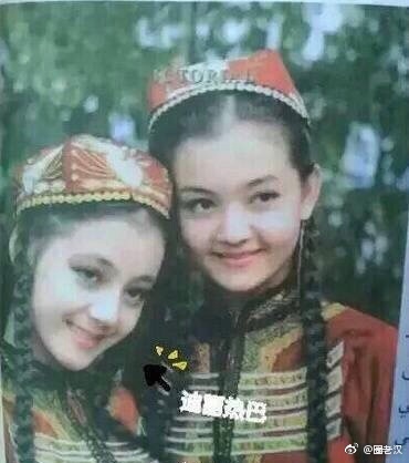 迪丽热巴小时候出道前的图片