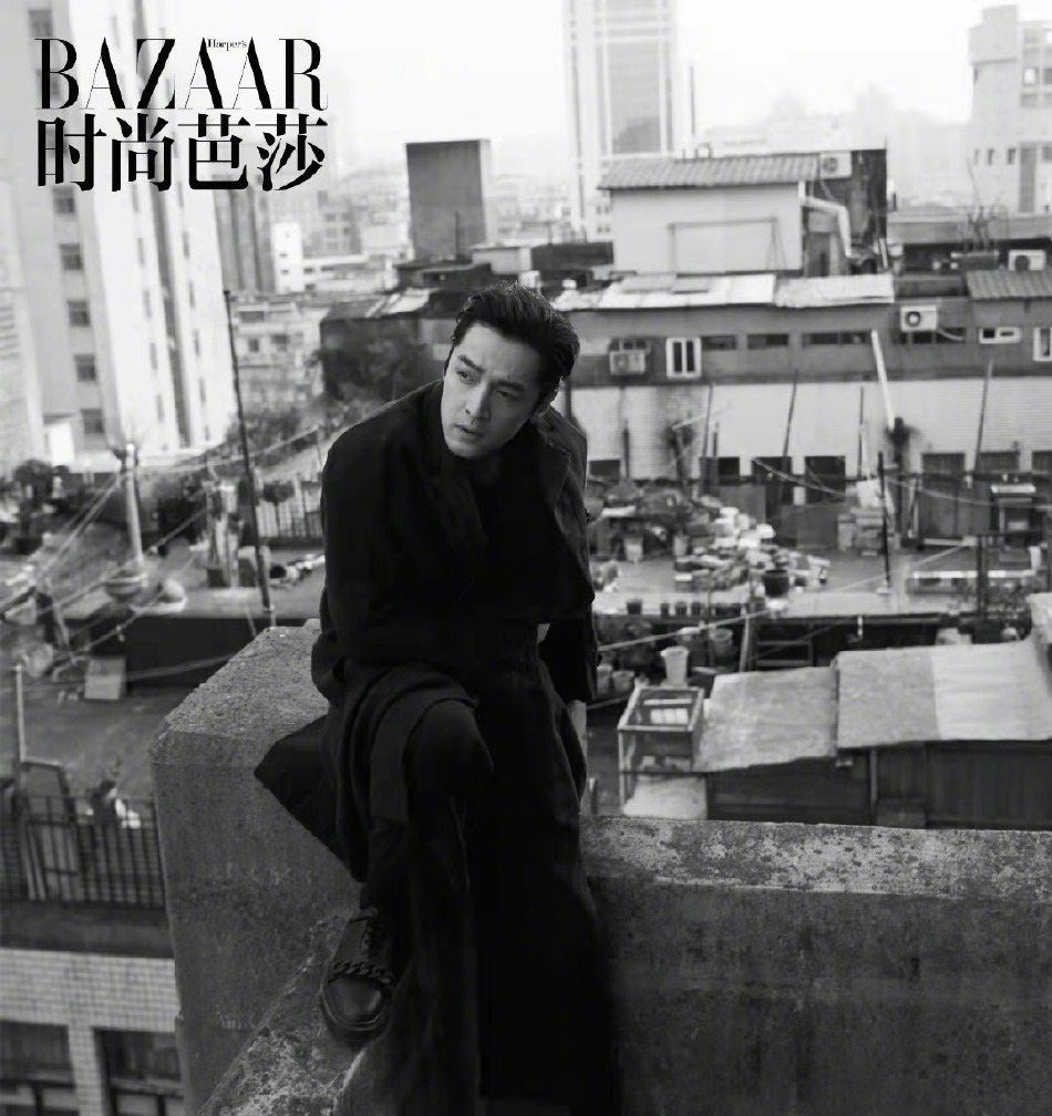 胡歌黑白色调演绎电影质感写真