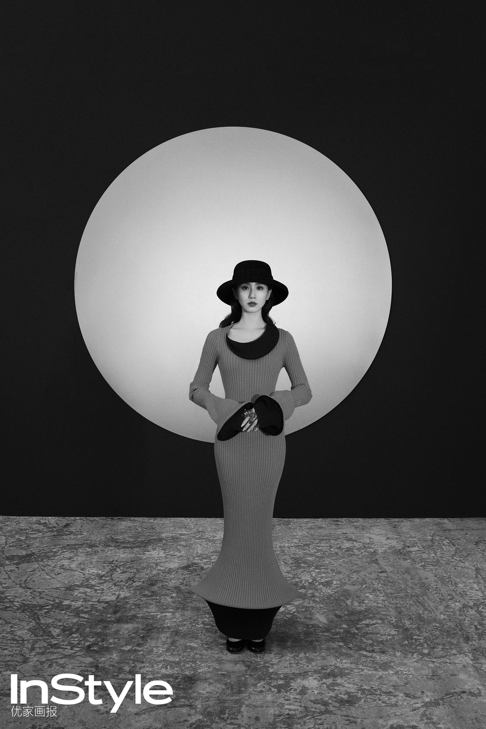 刘诗诗金色流苏长裙复古华丽写真