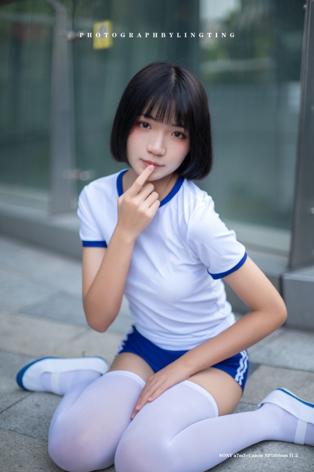 校园短发美女体操服白丝美腿户外捆绑sm写真图片