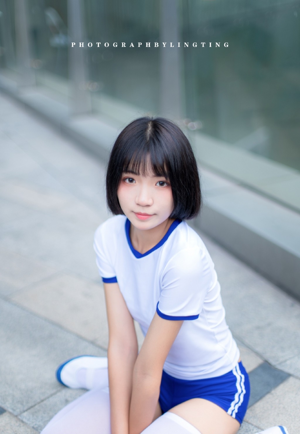 校园短发美女体操服白丝美腿户外捆绑sm写真图片