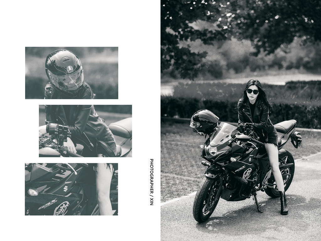 炫酷机车女孩潮流个性时尚写真