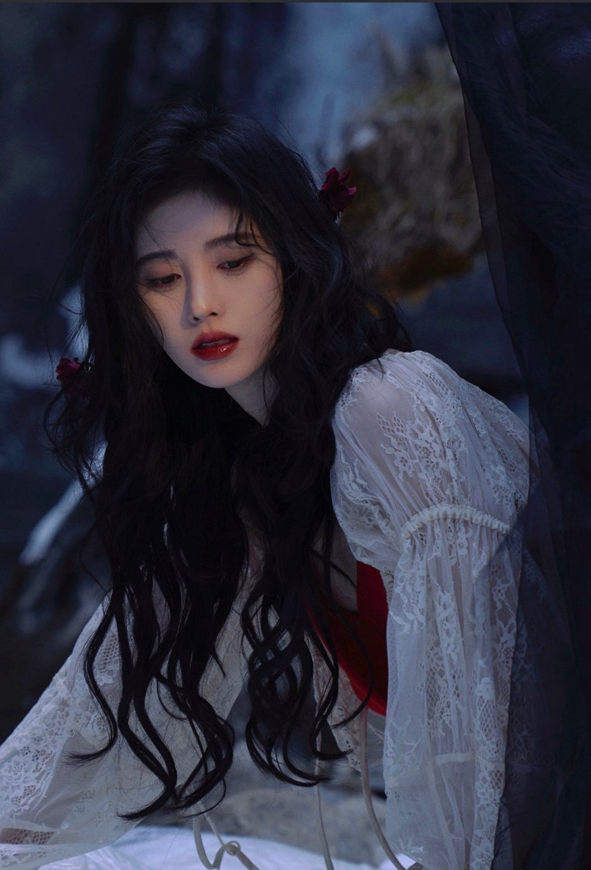 鞠婧t川西雪地拍摄花絮冰川美人既视感