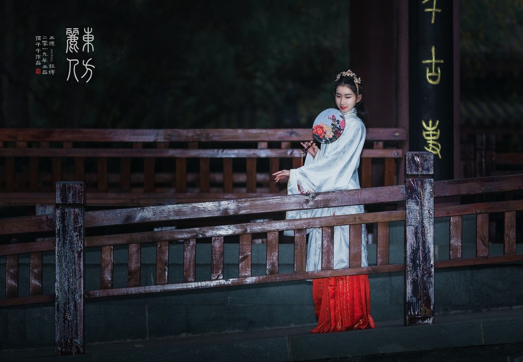 优雅知性的汉服美女光线朦胧养眼复古风古装摄影