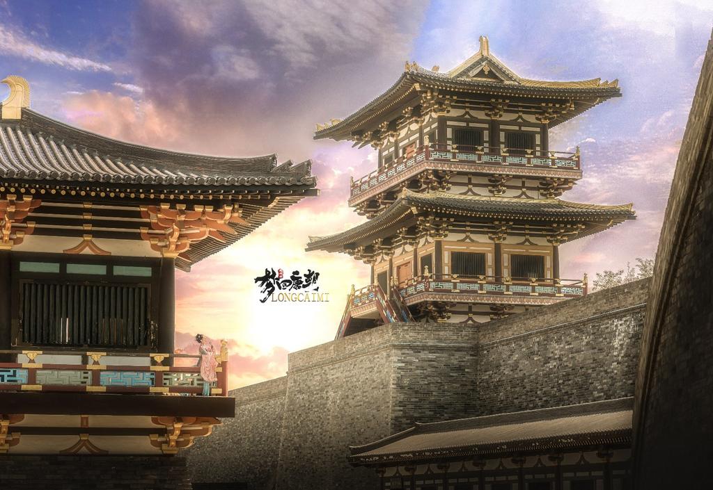 汉服少女衣着暴露奢华古风摄影图片