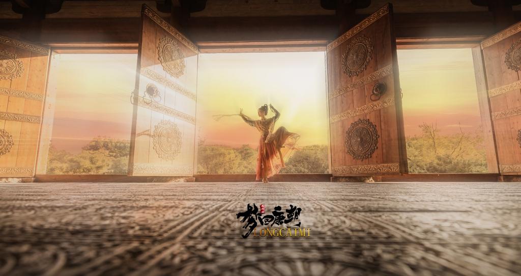 汉服少女衣着暴露奢华古风摄影图片