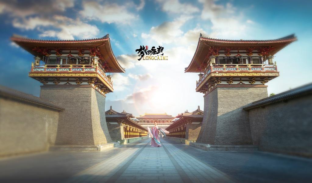 汉服少女衣着暴露奢华古风摄影图片