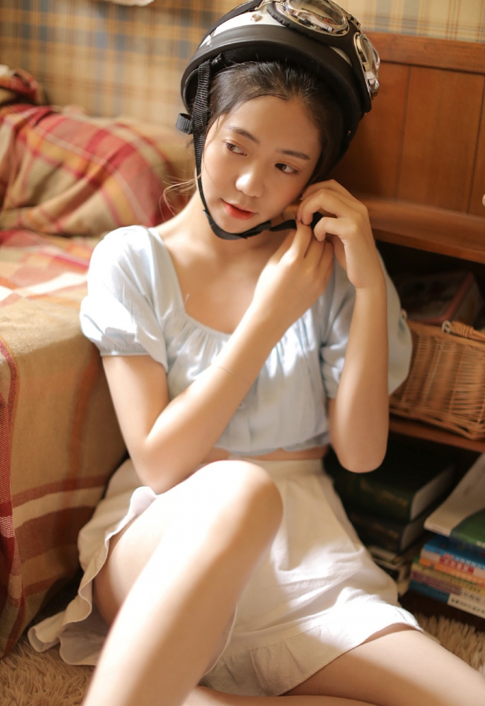 邻家妹妹日式丸子头皮肤白皙气质清纯销魂美女图库