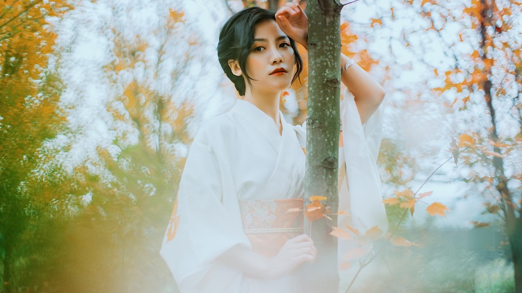 气质优雅迷人的大家闺秀森系阳光唯美养眼写真摄影图片