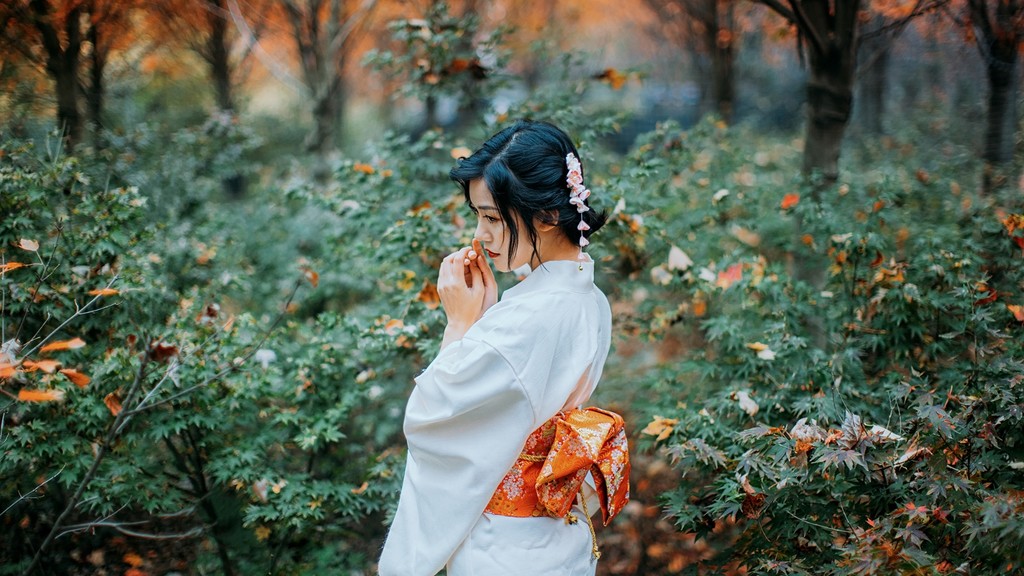 气质优雅迷人的大家闺秀森系阳光唯美养眼写真摄影图片