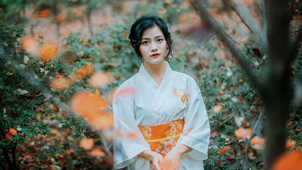 气质优雅迷人的大家闺秀森系阳光唯美养眼写真摄影图片