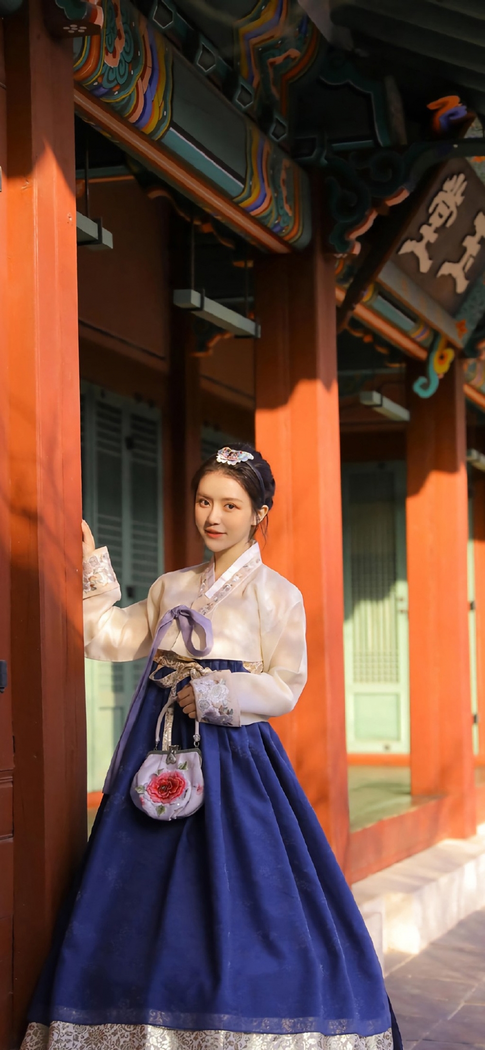 穿着汉服的日韩美女清丽动人气质脱俗唯美古风摄影