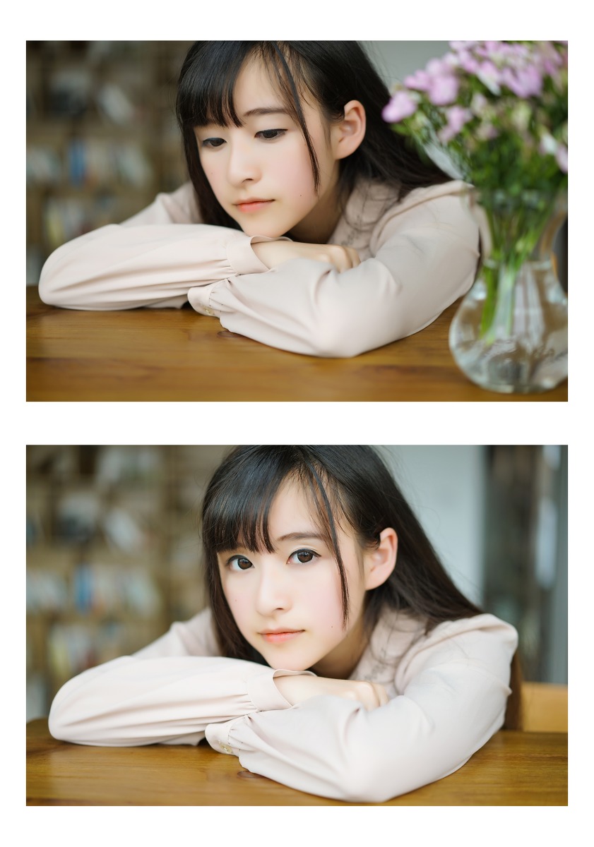 日本长发刘海清纯美女