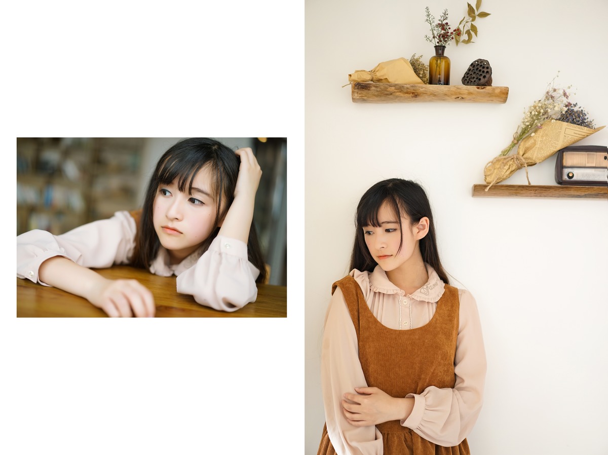 日本长发刘海清纯美女