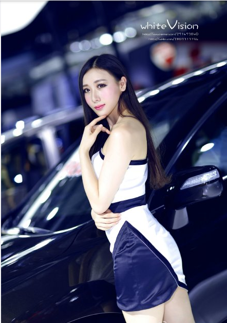 锥子脸气质美女车模