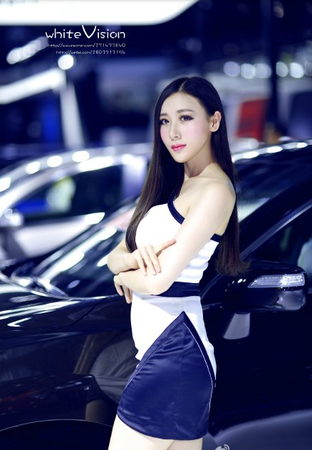 锥子脸气质美女车模