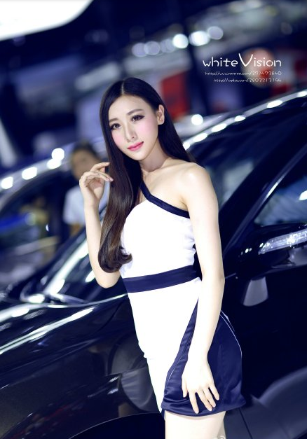 锥子脸气质美女车模